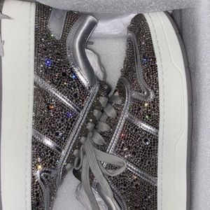 Jimmy Choo Crystal Sneakers size 8 womens